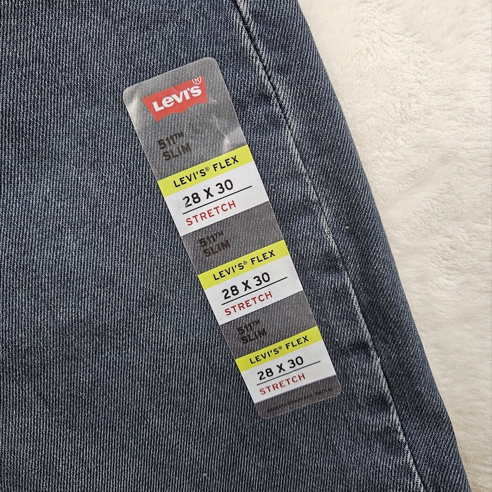 Levi's 511 Slim Fit Stretch Jean's in Dark Blue Men's Size 28X30 - Picture 9 of 9